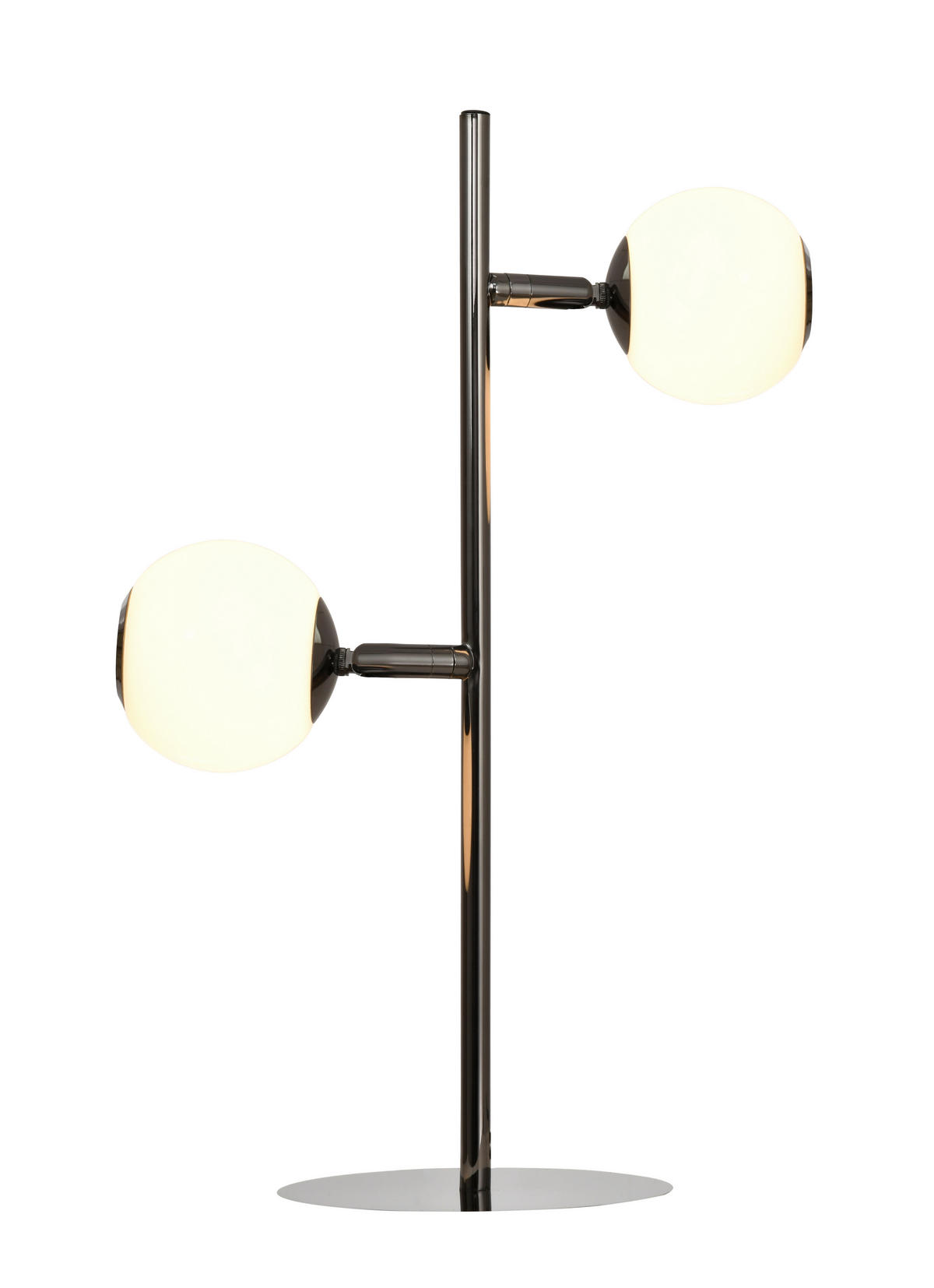 LED-TISCHLEUCHTE Luberon 32,5/49,5/19 cm  - Schwarzchrom, Design, Glas/Kunststoff (32,5/49,5/19cm)