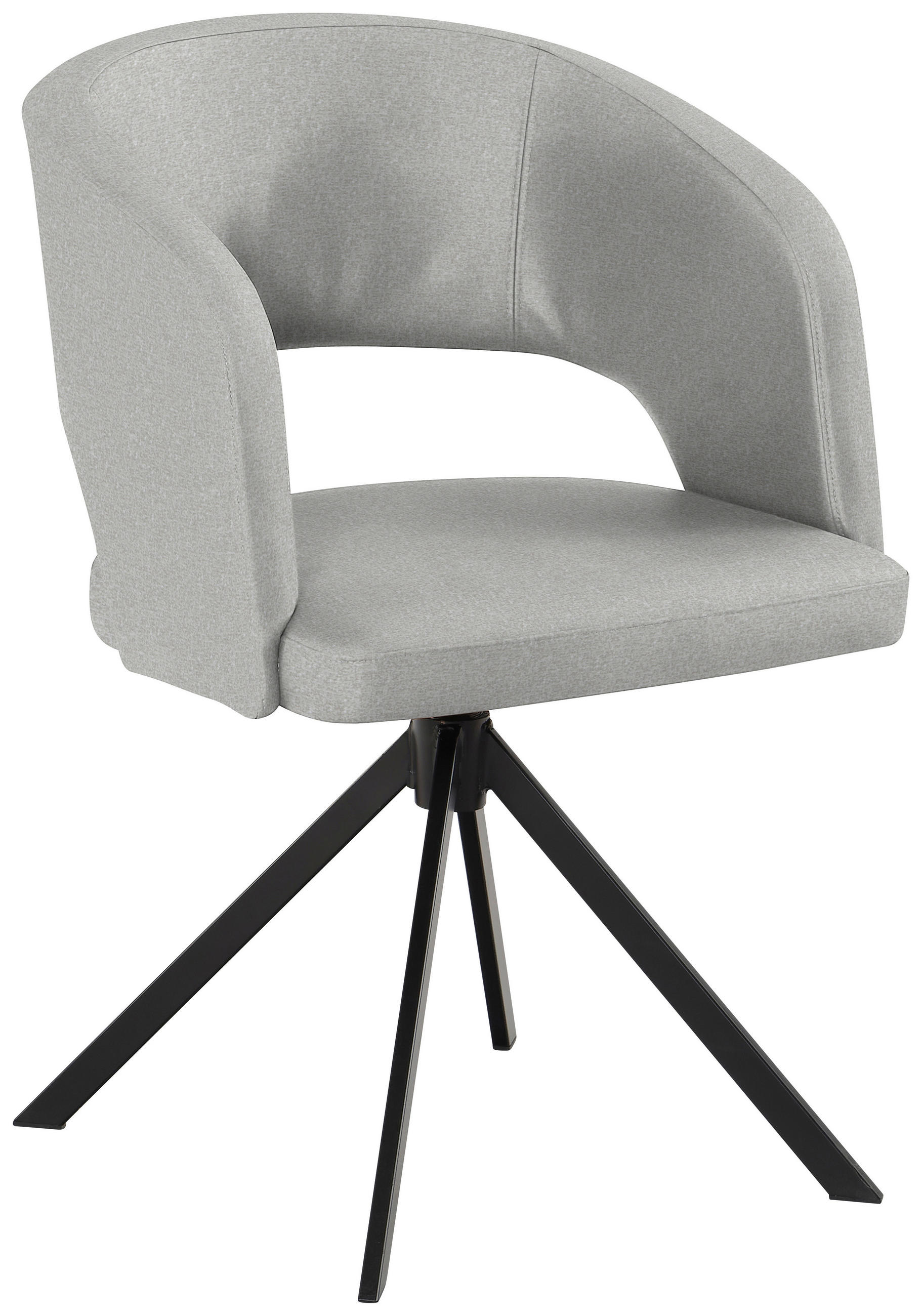 ARMLEHNSTUHL  in Stahl Samt  - Creme/Schwarz, Konventionell, Textil/Metall (56/84/59cm) - Moderano