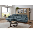 ECKSOFA in Echtleder Blaugrau  169/298 cm  - Blaugrau/Schwarz, Design, Leder/Metall (169/298cm) - Dieter Knoll