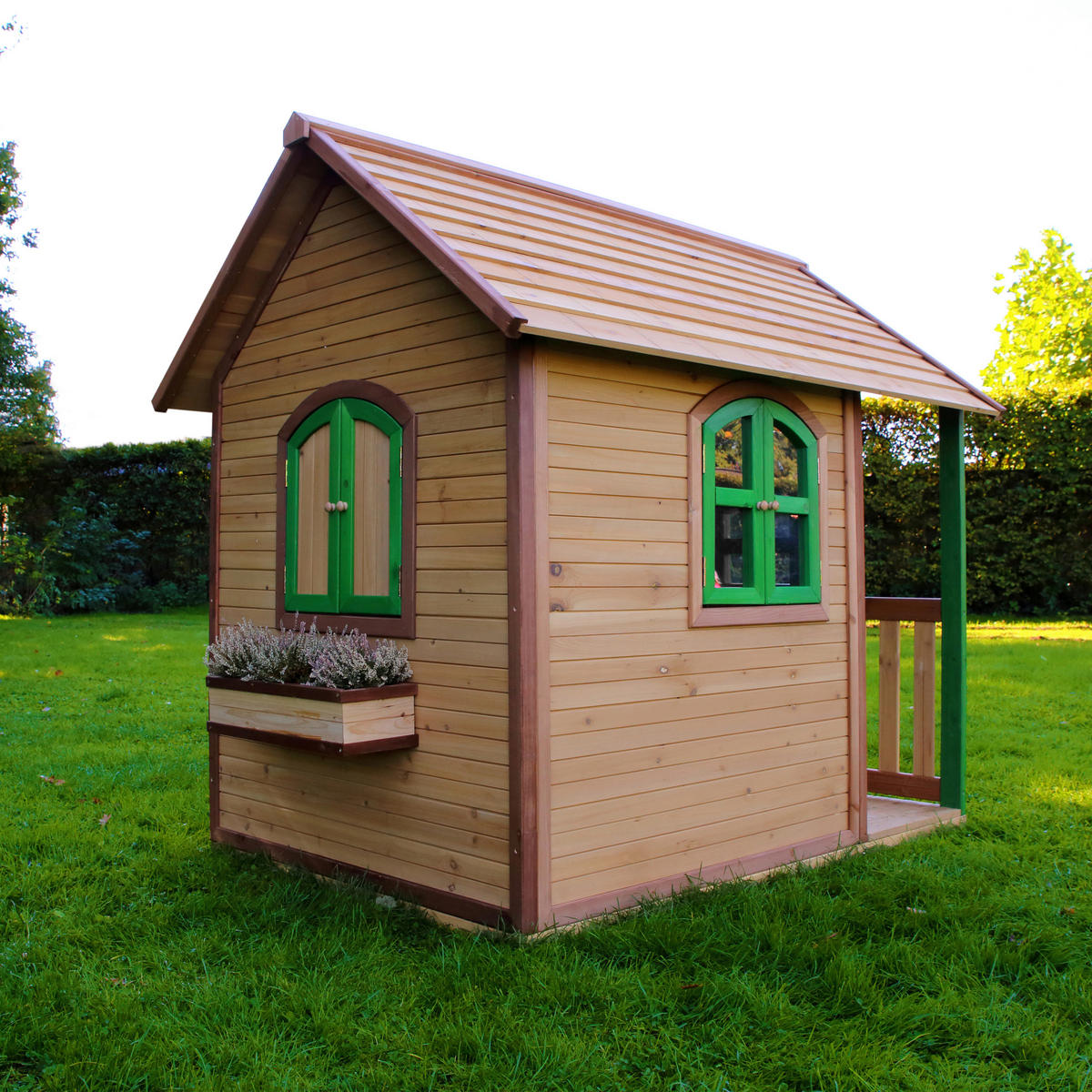 SPIELHAUS 137/178/191 cm SPIELHAUS ALEX  - Braun/Grün, KONVENTIONELL, Holz (137/178/191cm)