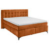 BOXSPRINGBETT 180/200 cm  in Cognac  - Cognac/Schwarz, Konventionell, Kunststoff/Textil (180/200cm) - Modante