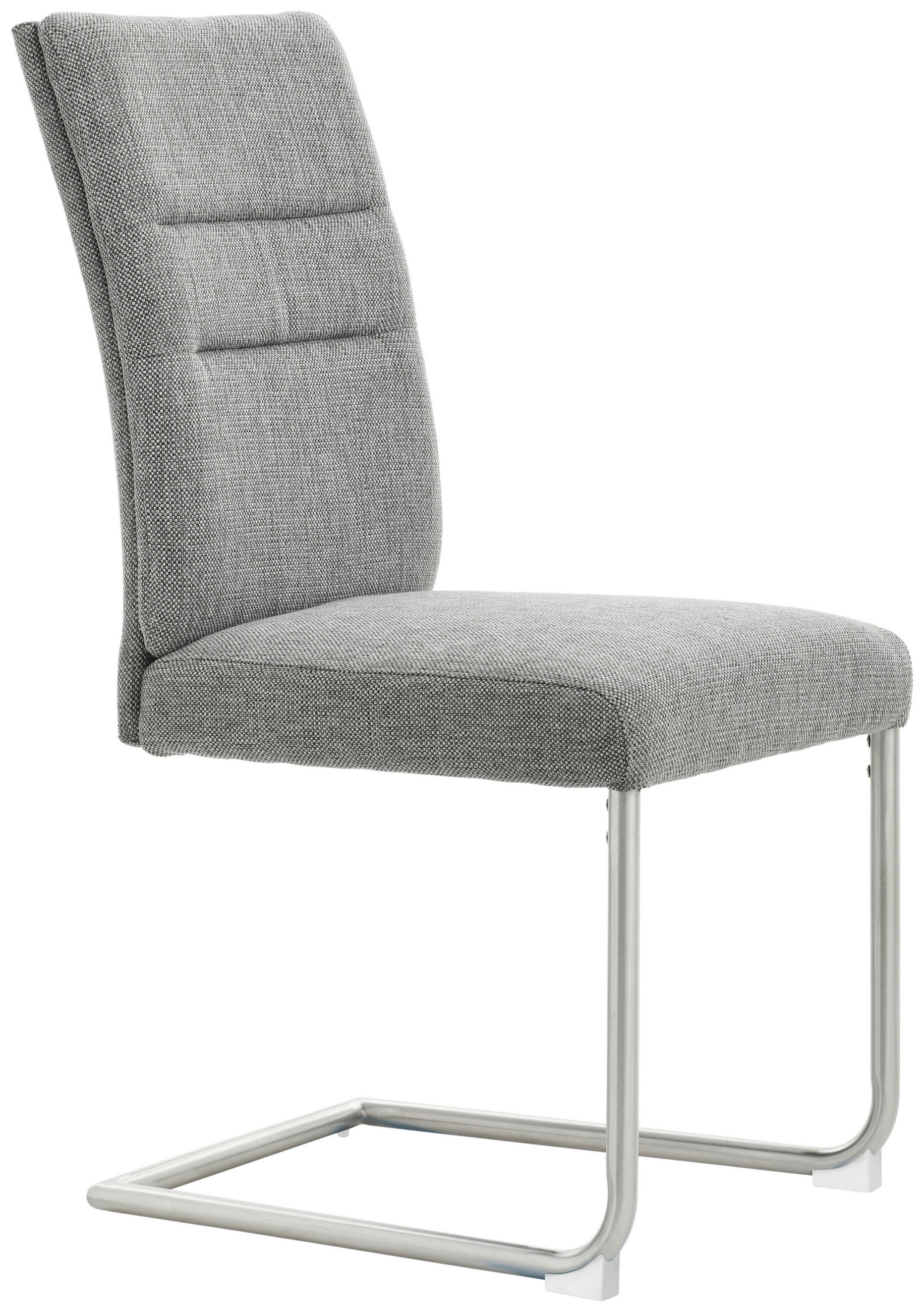 SCHWINGSTUHL  in Edelstahl Webstoff  - Edelstahlfarben/Hellgrau, Design, Textil/Metall (48/98/63cm) - Novel