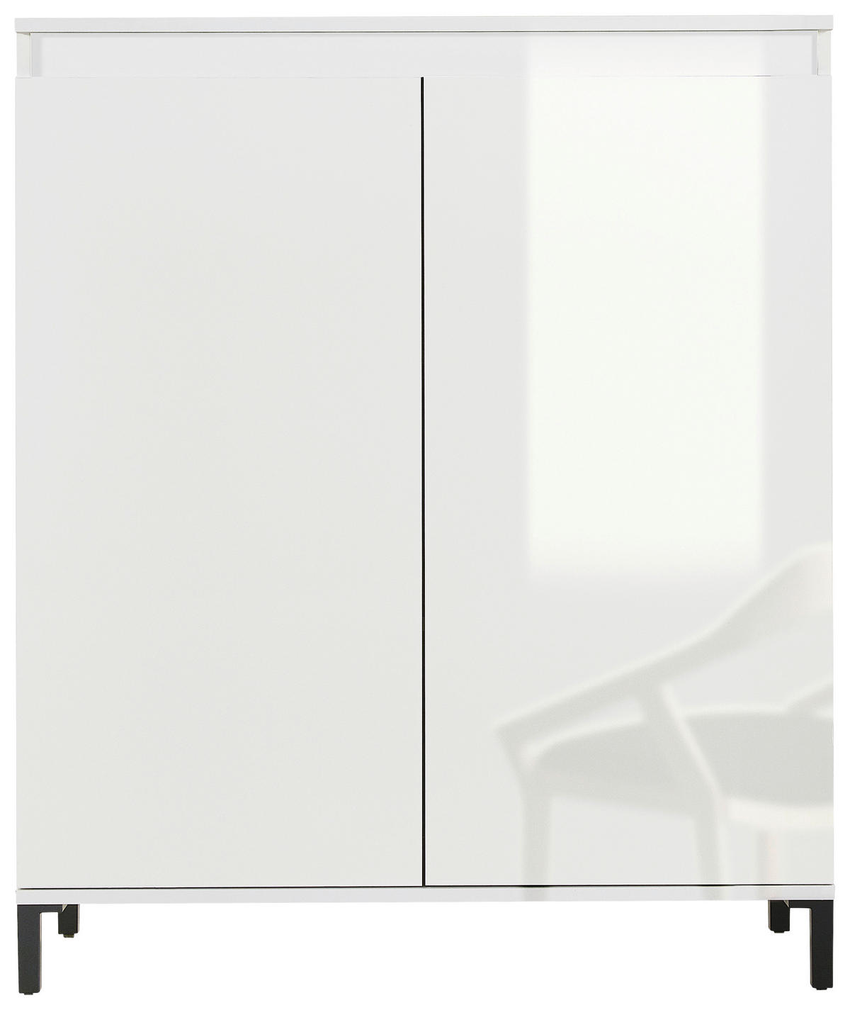 VYSOKÁ KOMODA, biela, biela s vysokým leskom, 100/110/40 cm - biela/biela s vysokým leskom, Design, kompozitné drevo/plast (100/110/40cm) - Xora