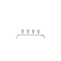 KERZENHALTER - Creme, Basics, Metall (38/11,5/10cm) - Light & Living
