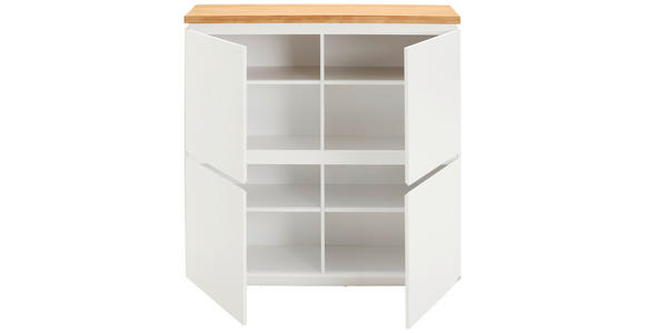 HIGHBOARD , 120/120/41,5 cm,  - Eichefarben/Weiß, KONVENTIONELL, Holz/Holzwerkstoff (120/120/41,5cm) - Novel