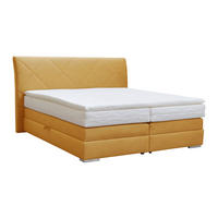 BOXSPRING-ÁGY 180/200 cm  sárga  - sárga/króm, Basics, textil (180/200cm) - Esposa