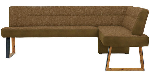 ECKBANK 215/173 cm  in Eichefarben, Cognac  - Eichefarben/Cognac, KONVENTIONELL, Holz/Textil (215/173cm) - Voleo