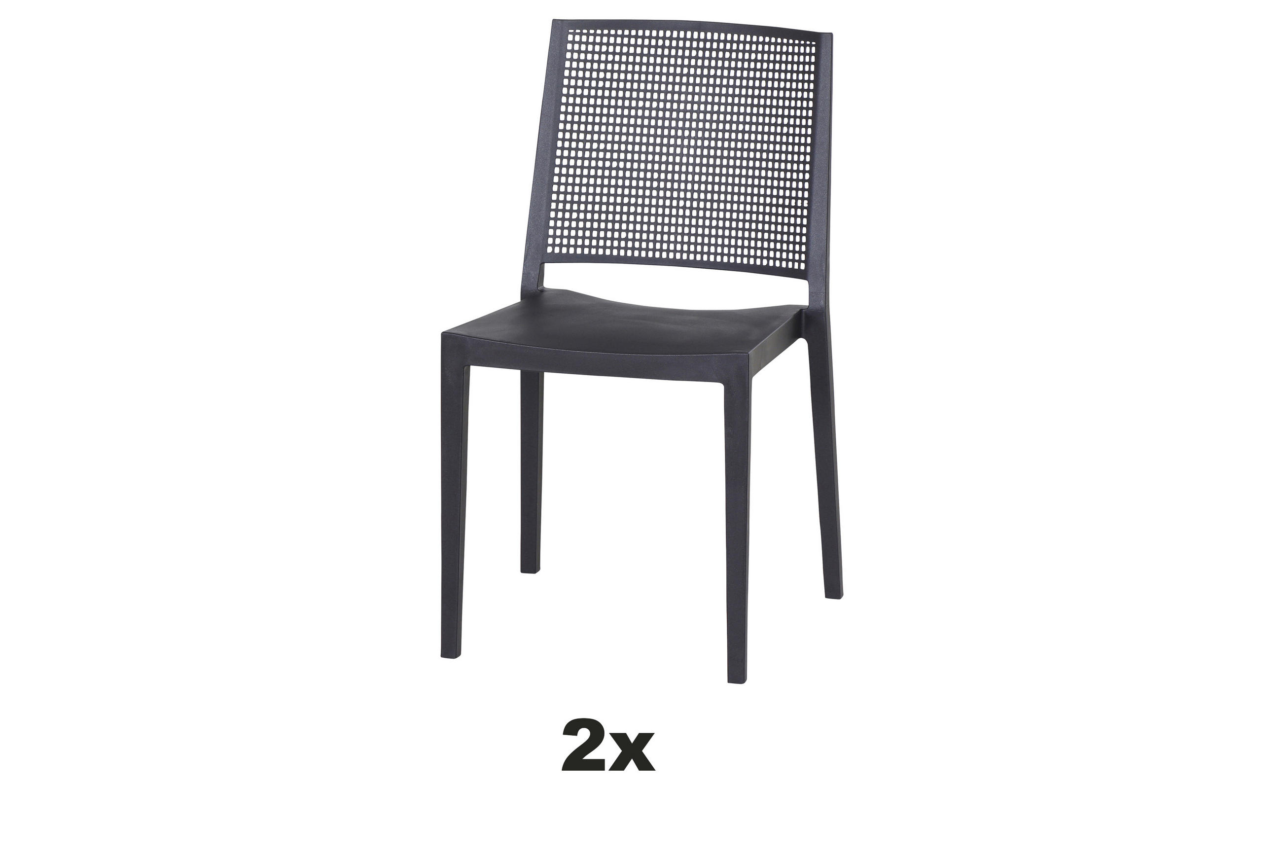 STAPELSTUHL in Kunststoff Anthrazit  - Anthrazit, Basics, Kunststoff (46/80/56cm) - Siena Garden