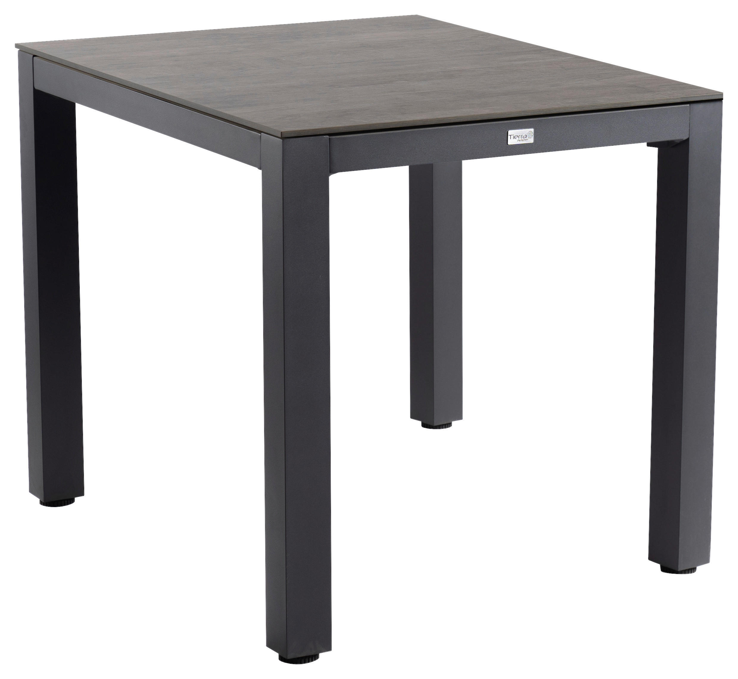 LOUNGETISCH  - Anthrazit/Graubraun, Basics, Kunststoff/Metall (80/80/77,3cm) - Tierra Outdoor
