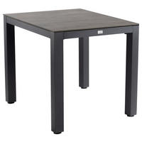 LOUNGETISCH  - Anthrazit/Graubraun, Basics, Kunststoff/Metall (80/80/77,3cm) - Tierra Outdoor