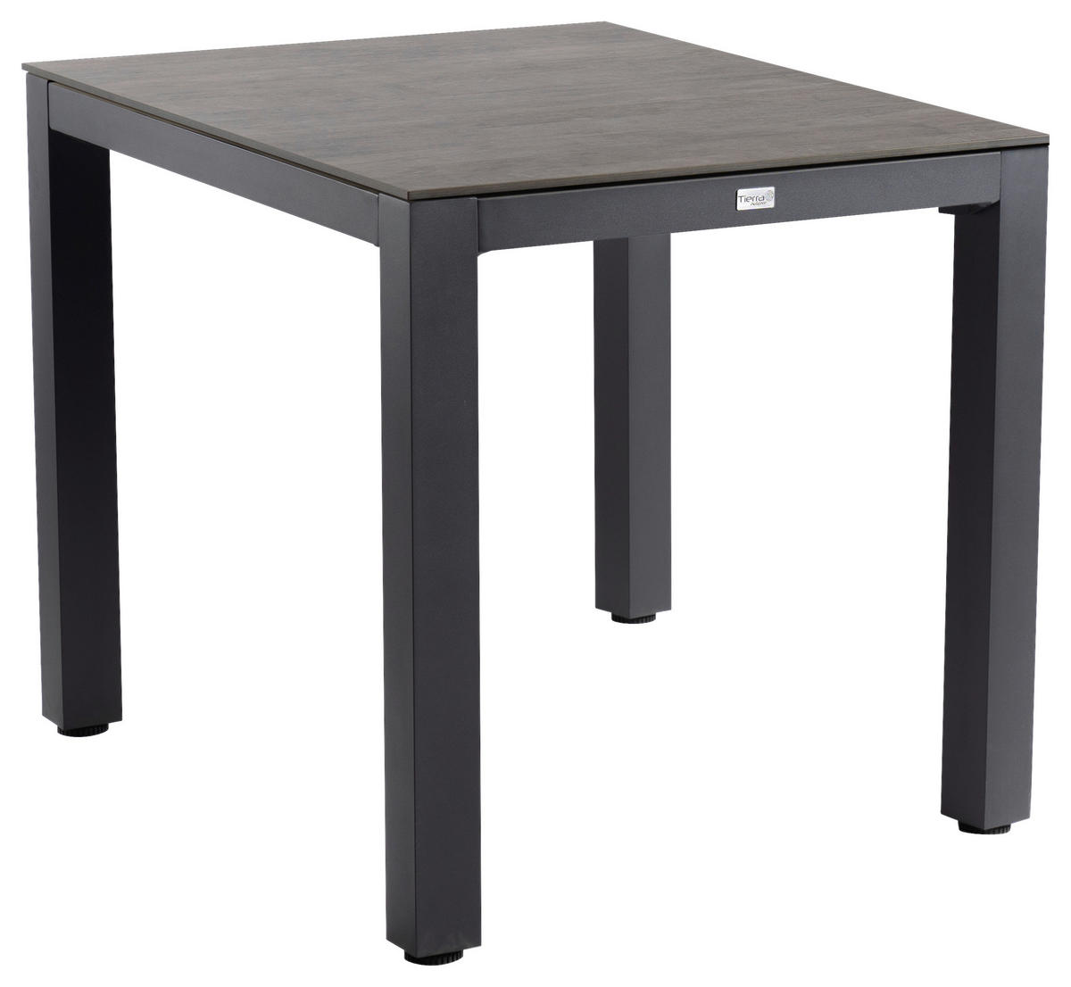 LOUNGETISCH  - Anthrazit/Graubraun, Basics, Kunststoff/Metall (80/80/77,3cm) - Tierra Outdoor