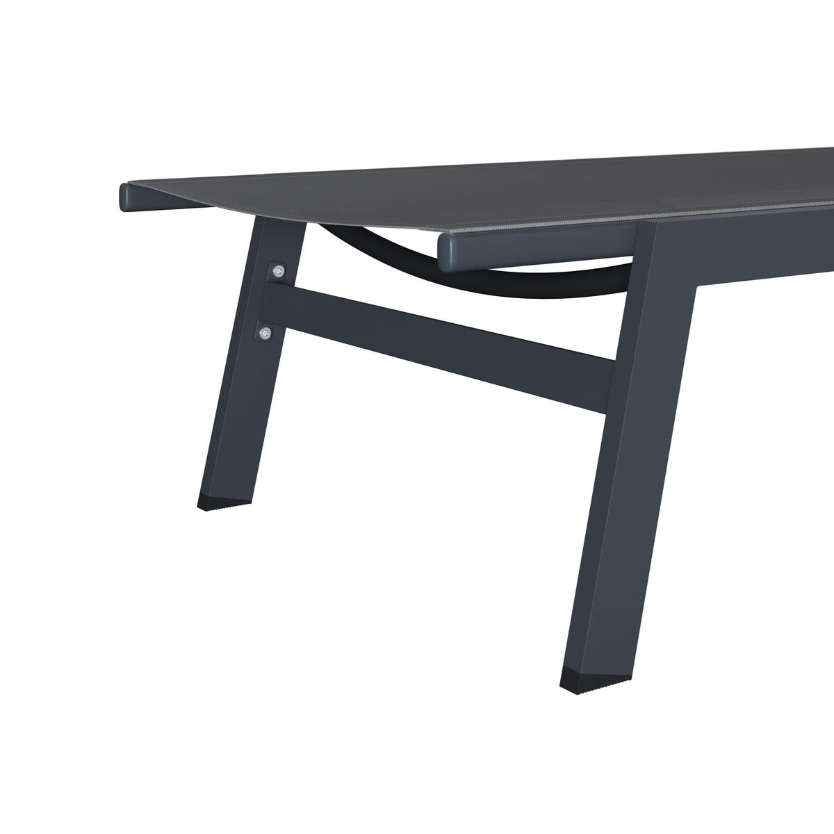 GARTENLIEGE 59/95/160 cm  - Anthrazit, MODERN, Textil/Metall (59/95/160cm) - Ambia Garden