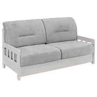 SCHLAFSOFA Mikrofaser Grau, Weiss einzeln ausziehbar  - Weiss/Grau, Lifestyle, Holz/Textil (154/88/90cm) - Livetastic