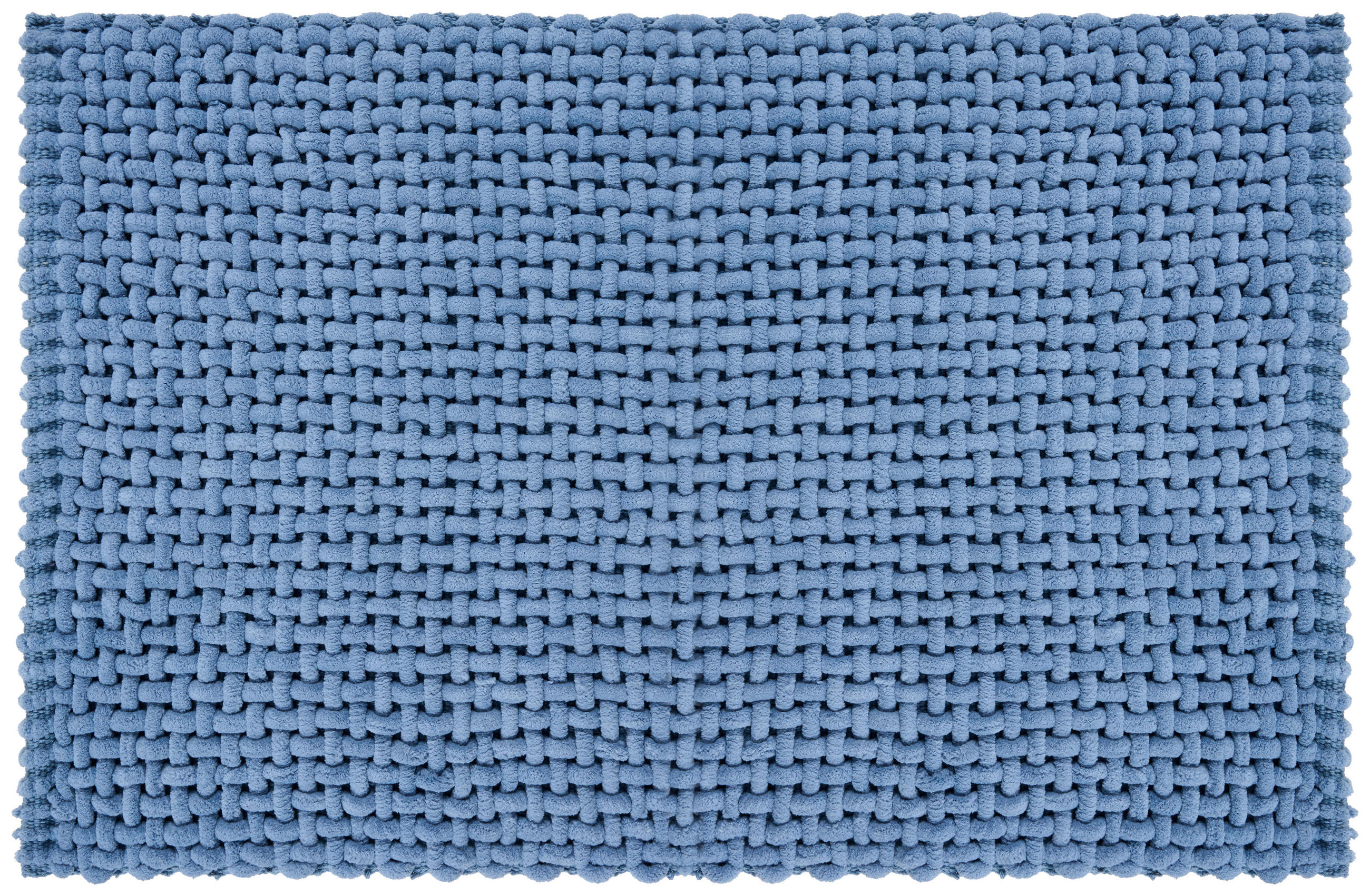 BADEMATTE Blau 60/90 cm  - Blau, Design, Kunststoff/Textil (60/90cm) - Esposa
