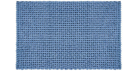 BADEMATTE Blau 60/90 cm  - Blau, Design, Kunststoff/Textil (60/90cm) - Esposa