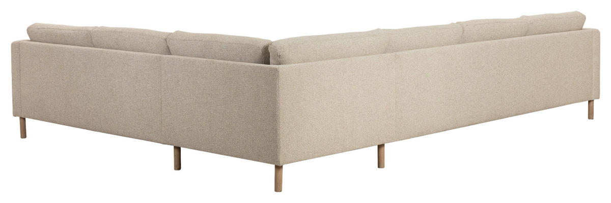 SOFFA i grå  - ek Bianco/grå, Basics, metall/trä (331/84/165-256cm) - Novel