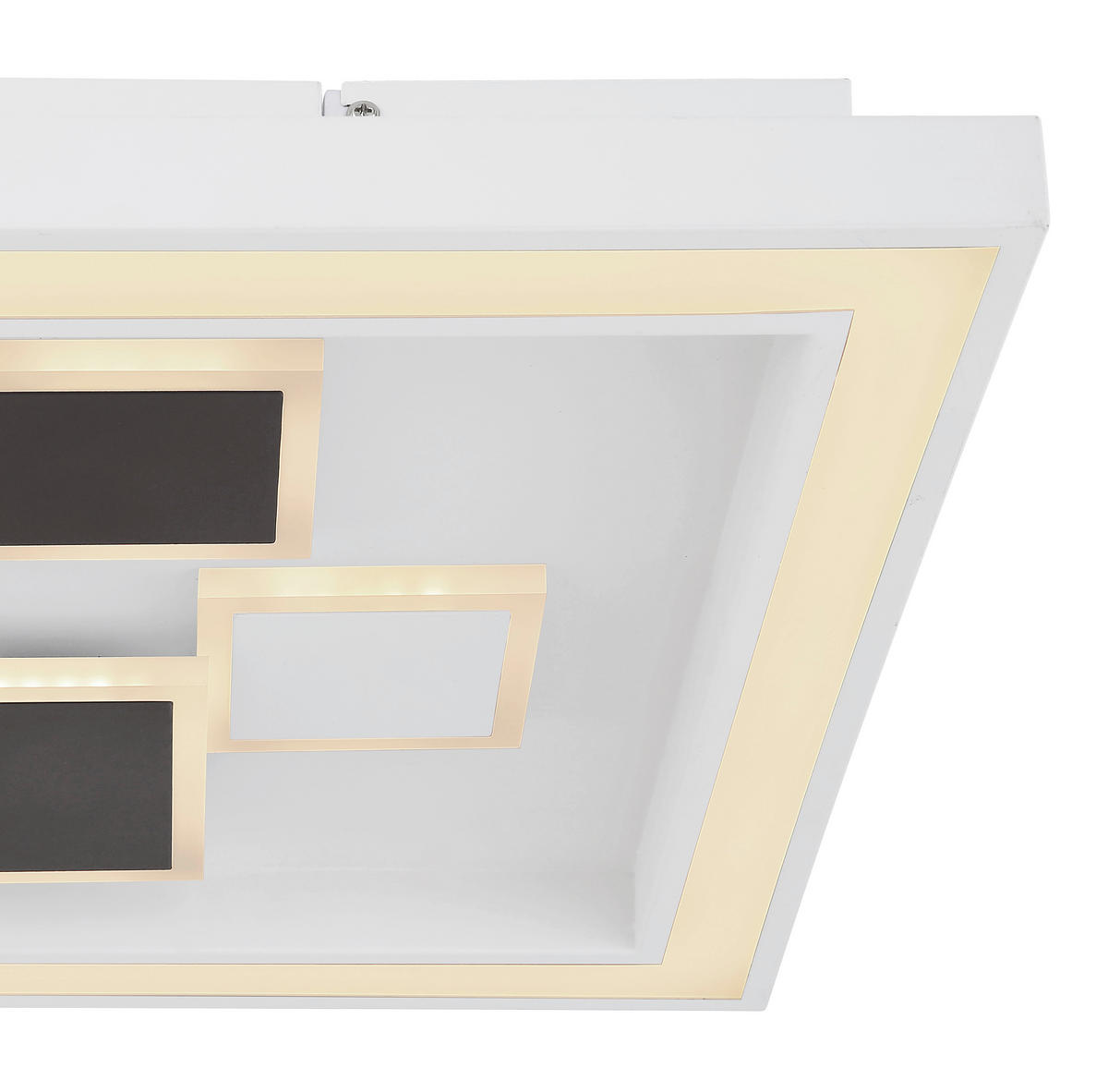 LED-DECKENLEUCHTE 48/48/7 cm    - Anthrazit/Opal, Design, Kunststoff/Metall (48/48/7cm) - Globo