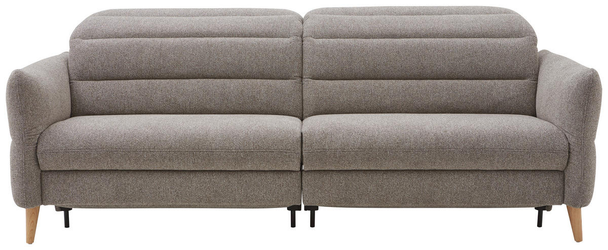 KÉTÜLÉSES KANAPÉ textil szürkésbézs  - szürkésbézs, Konventionell, textil/fa (234-262/84/112cm) - Dieter Knoll