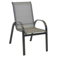 STAPELSESSEL Aluminium Braun  - Braun, MODERN, Kunststoff/Metall (56/97/76cm) - Gardenson