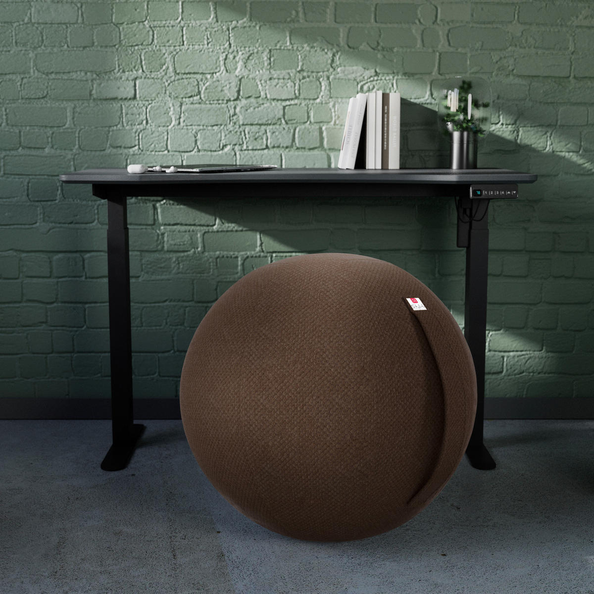 SITZBALL Plüsch  - Braun, Design, Textil (60/60/60cm) - Stylife