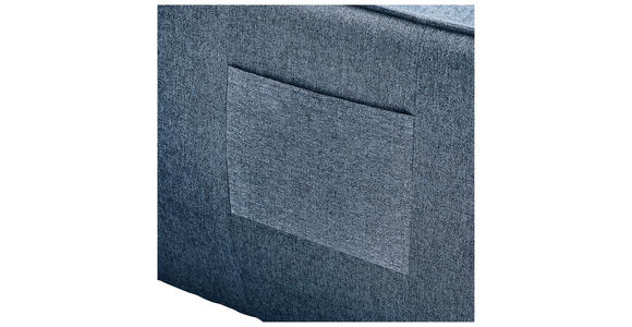 ECKSOFA in Flachgewebe Blau  - Blau/Schwarz, MODERN, Kunststoff/Textil (182/237cm) - Carryhome