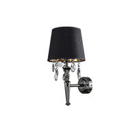 WANDLEUCHTE Vigo  33.4/17/19.6 cm  - Schwarz, Design, Textil (33.4/17/19.6cm)