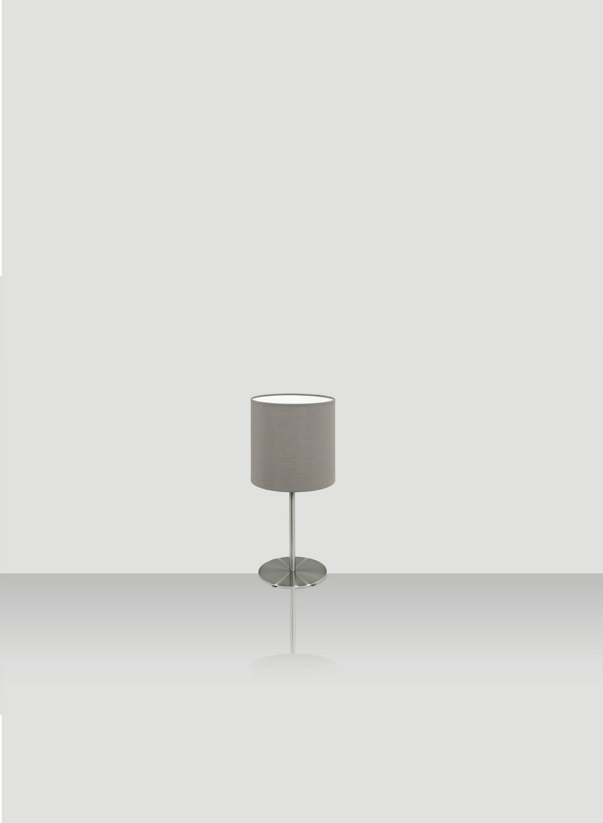 TISCHLEUCHTE Pasteri 18/40 cm   - Taupe/Nickelfarben, KONVENTIONELL, Textil/Metall (18/40cm) - Eglo