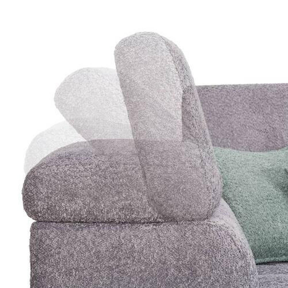 HÖRNSOFFA i vävt tyg grå  - svart/grå, Design, metall/textil (216/300cm) - Welnova