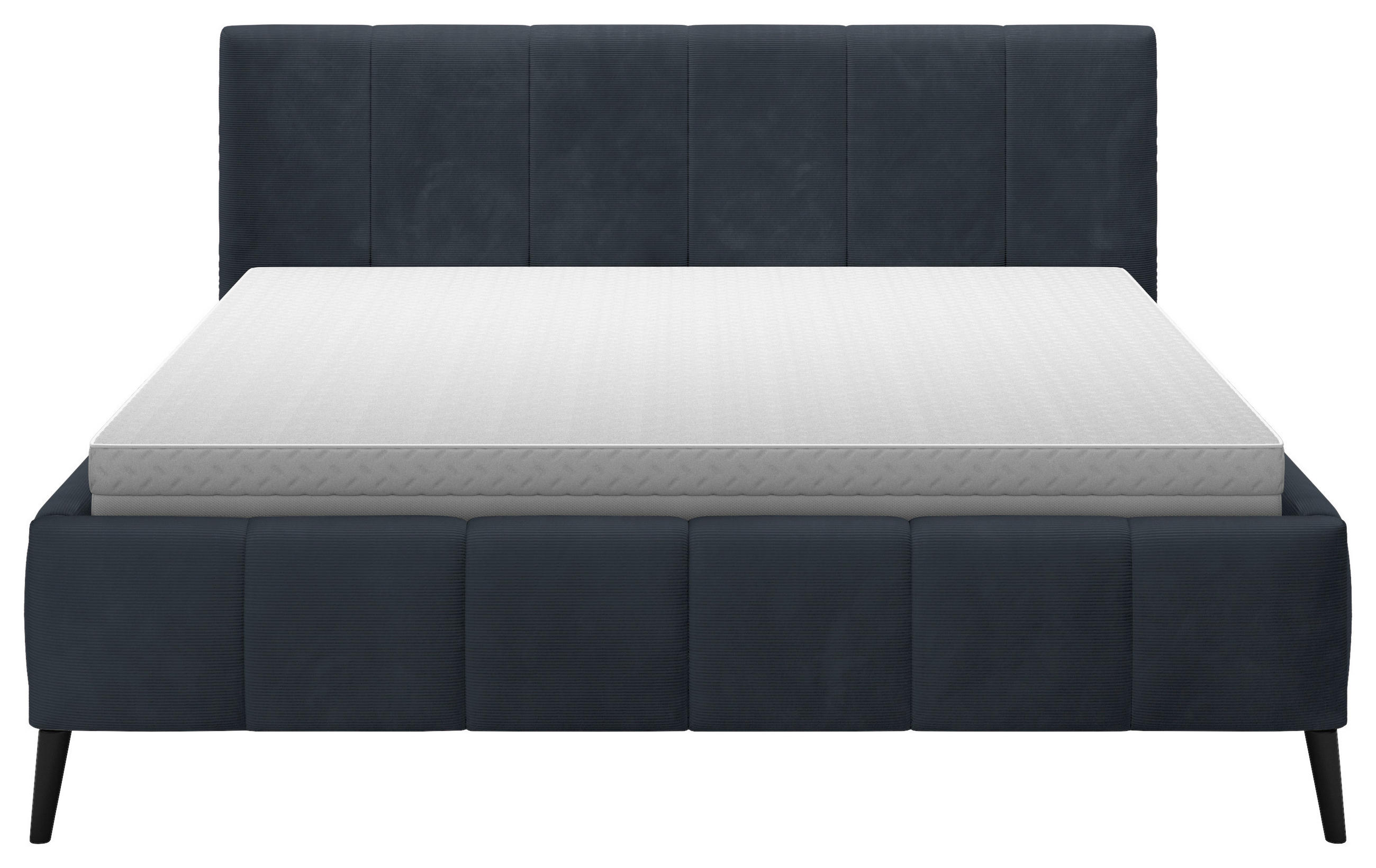 POLSTERBETT 180/200 cm  in Schwarz  - Schwarz/Naturfarben, Trend, Holz/Textil (180/200cm) - home24