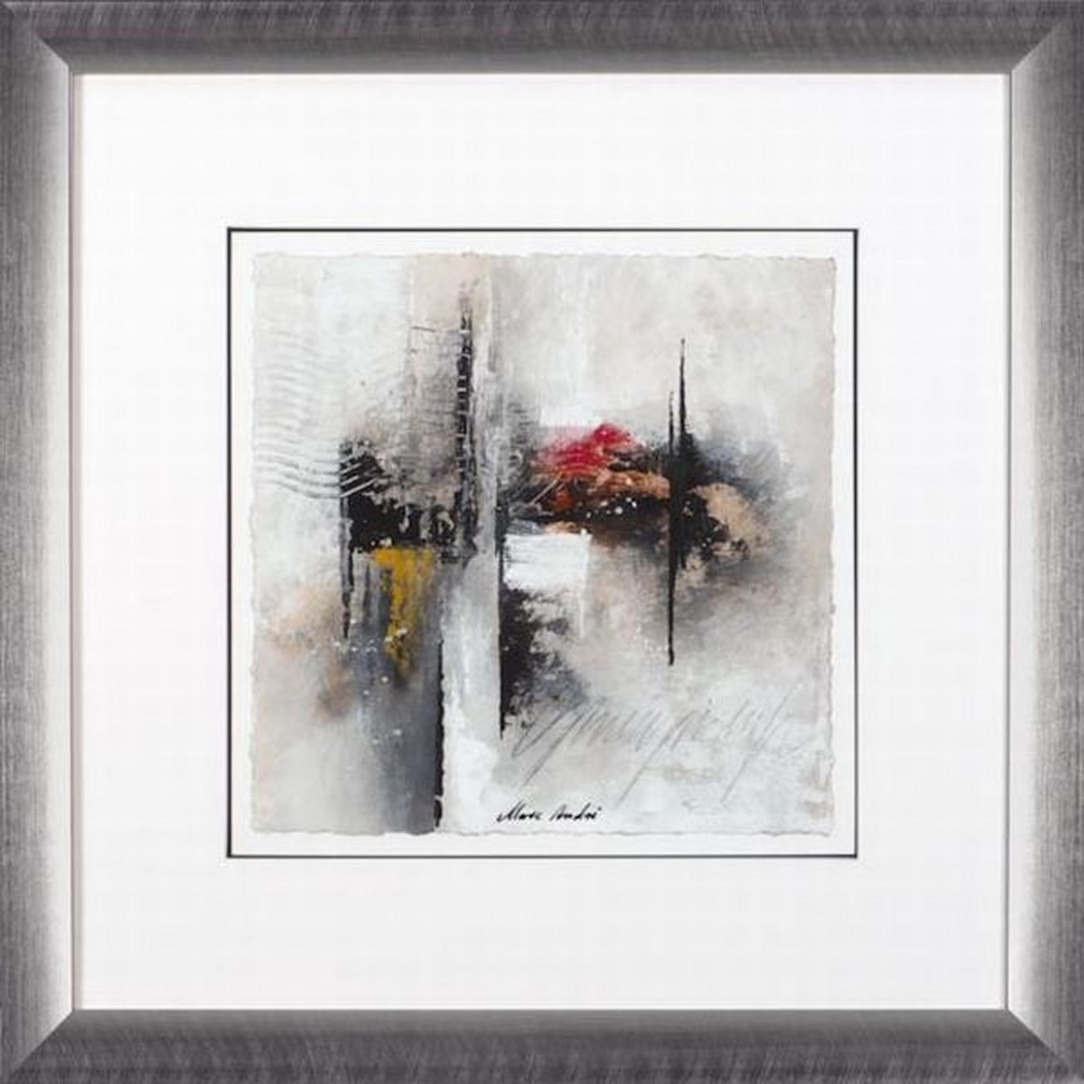 ORIGINALBILD Abstraktes 57/57 cm  - Silberfarben, LIFESTYLE, Holz (57/57cm)