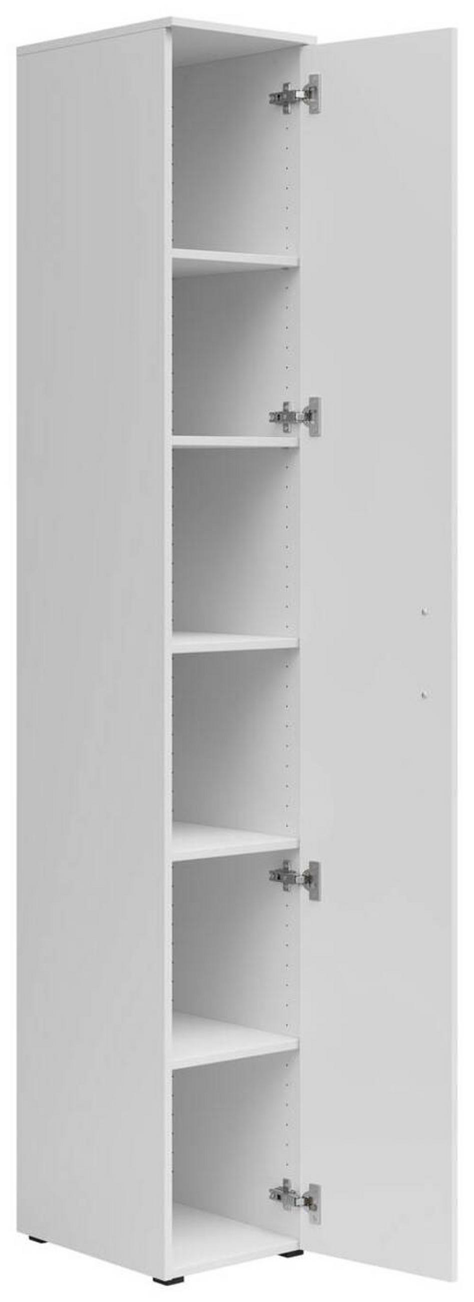 VIŠENAMENSKI ORMAR bela  30/195/40 cm  - bela/crna, Moderno, pločasti materijal/plastika (30/195/40cm) - Carryhome