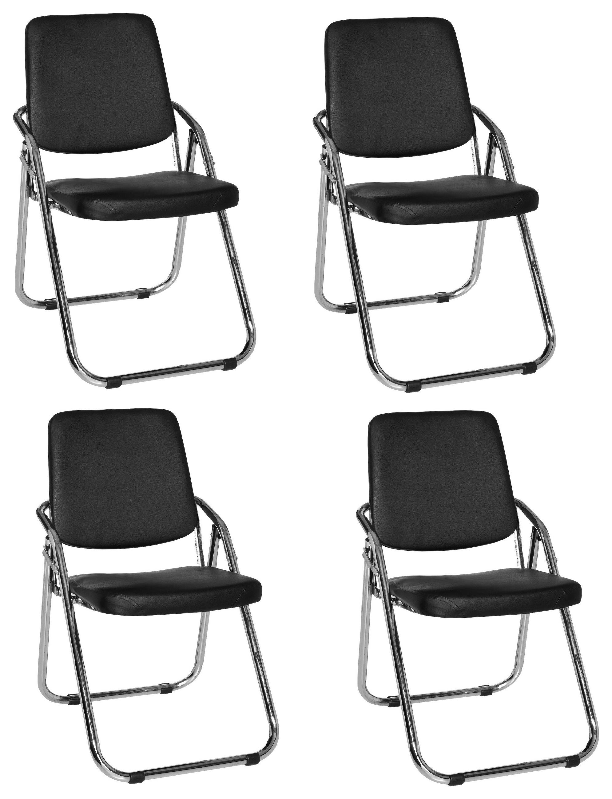 BESUCHERSTUHL Schwarz, Chromfarben  - Chromfarben/Schwarz, MODERN, Textil/Metall (48/91/40cm) - MID.YOU