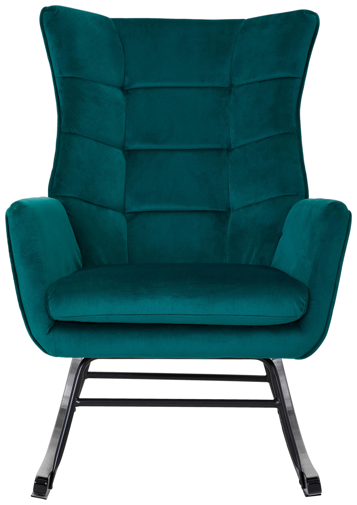 GUGALNIK,  zelena, črna les, kovina, tekstil - črna/zelena, Trend, kovina/tekstil (96/89/68cm) - Xora