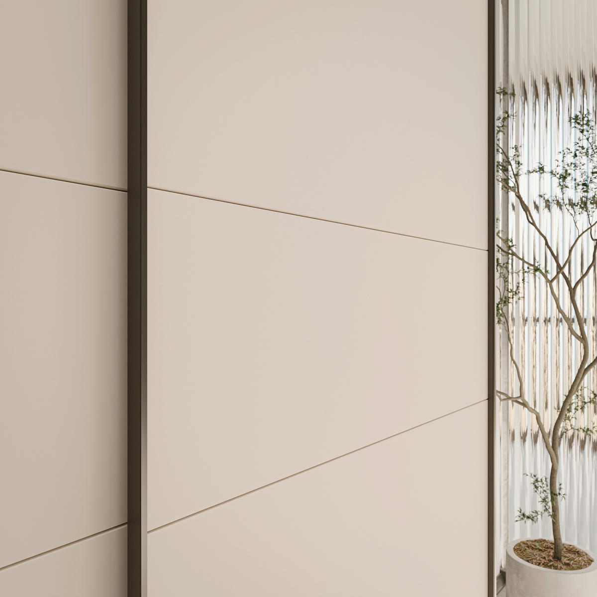 ORMAR S KLIZNIM VRATIMA boje hrasta, boje pijeska   - boje hrasta/boje pijeska, Moderno, drvni materijal/metal (170,3/200,5/61,2cm) - Carryhome