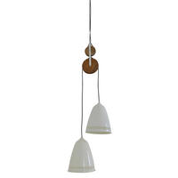 HÄNGELEUCHTE Jaipur 21/110 cm   - Weiß, KONVENTIONELL, Holz/Metall (21/110cm) - Näve