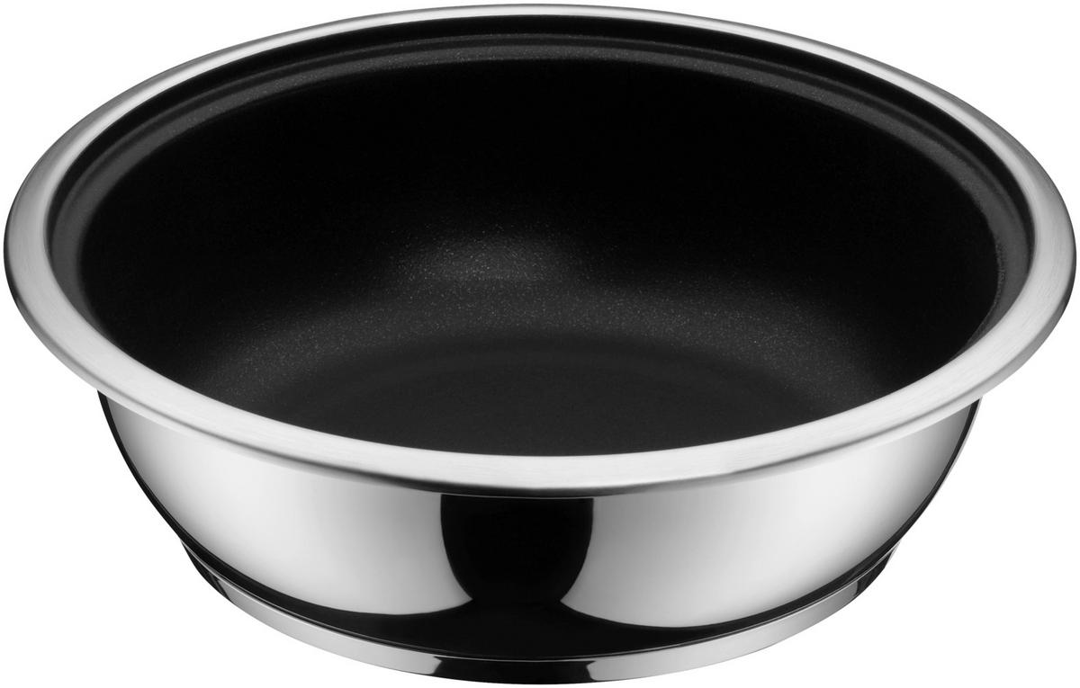 BRATPFANNE 20 cm  - Edelstahlfarben/Schwarz, Design, Metall (20cm) - WMF