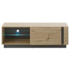 LOWBOARD  in 138/46/40 cm  - Eiche Artisan/Grau, Design, Glas/Holzwerkstoff (138/46/40cm) - MID.YOU