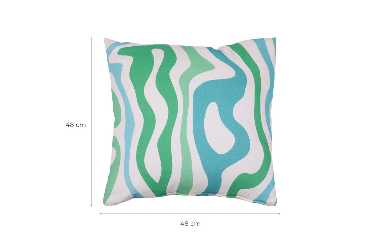 ZIERKISSENSET 2-teilig 48/48 cm  - Blau/Weiß, Basics, Textil (48/48cm)