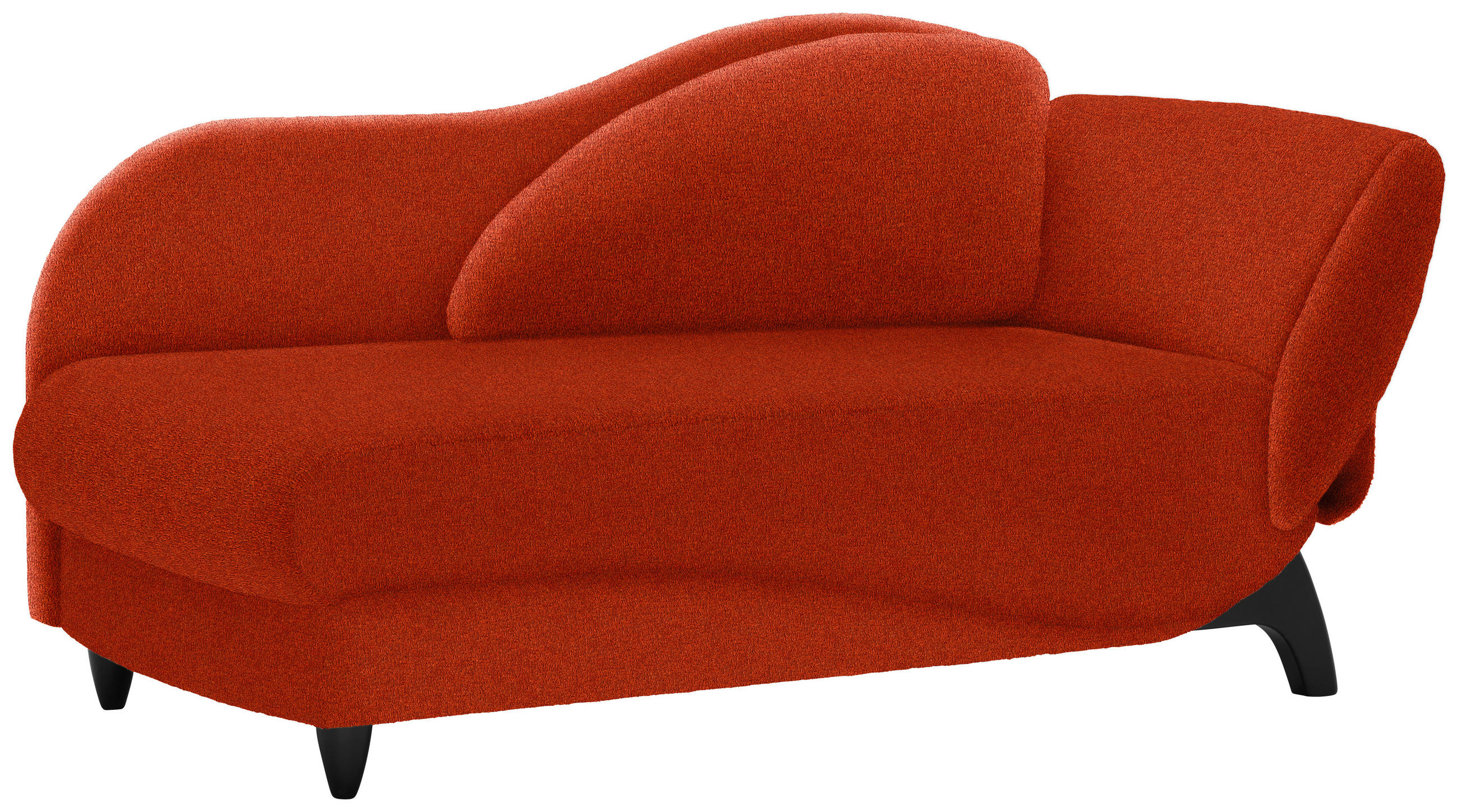 LIEGE Webstoff Rostfarben  - Rostfarben/Schwarz, MODERN, Holz/Textil (171-190/87/84cm) - Joka