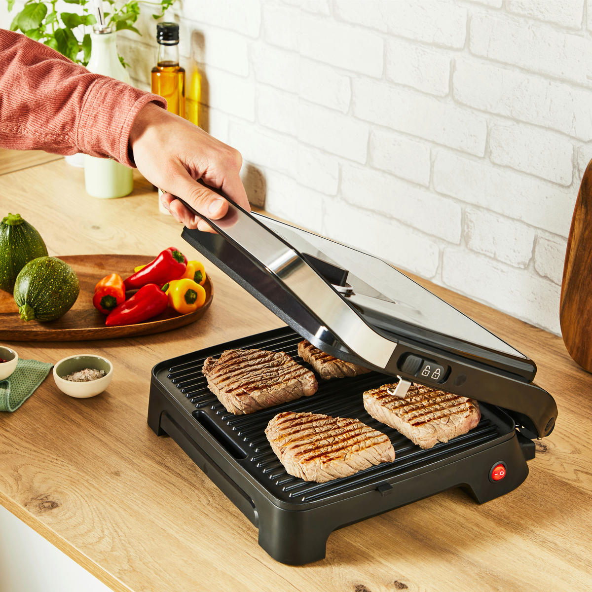 KONTAKTGRILL  - Schwarz, Basics, Kunststoff (36,6/33,7/13,2cm) - Tefal