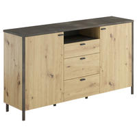 SIDEBOARD  in 164/92/41 cm  - Schwarz/Eiche Artisan, KONVENTIONELL, Holzwerkstoff/Kunststoff (164/92/41cm) - MID.YOU