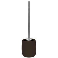 WC KEFE-SZETT fém  műanyag   - krómszínű/sötétbarna, Basics, műanyag/kő (10,3cm) - Kleine Wolke