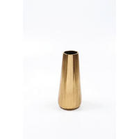 VÁZA, kov, 29 cm - zlatá, Design, kov (13/29/7,5cm) - Ambia Home