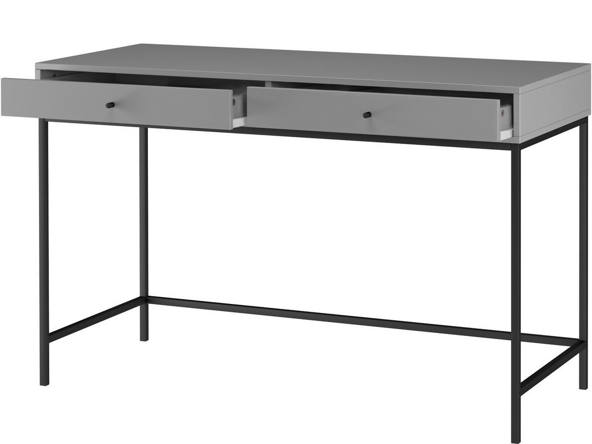 SCHREIBTISCH  in Grau  - Schwarz/Grau, Design, Holzwerkstoff/Metall (120/76/50cm) - MID.YOU