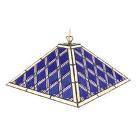 HÄNGELEUCHTE TIFFANY 40/40/111 cm   - Blau, ROMANTIK / LANDHAUS, Glas/Metall (40/40/111cm) - Näve