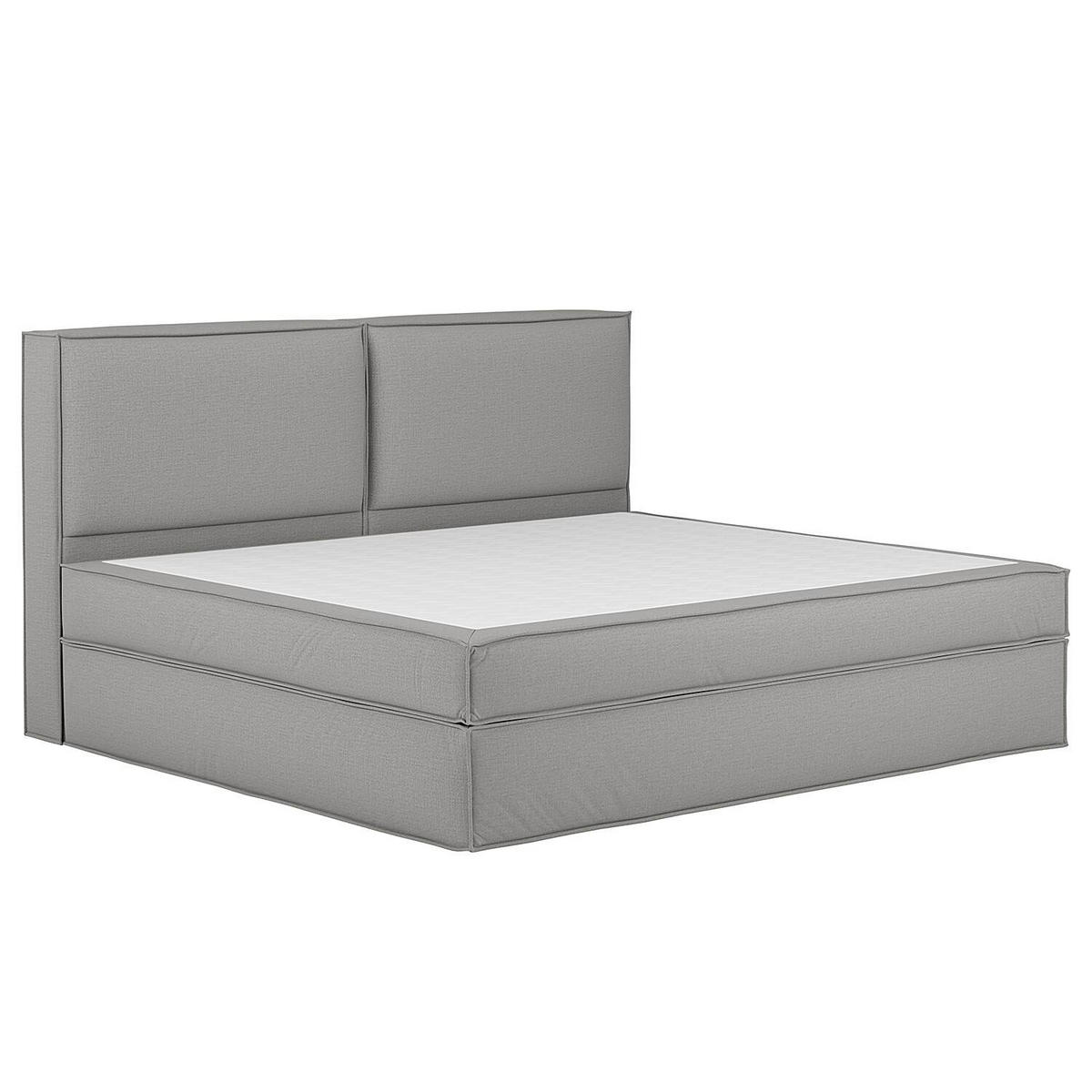 BOXSPRINGBETT 240/200 cm  in Hellgrau  - Hellgrau, Design, Textil (240/200cm) - home24