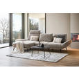 ECKSOFA inkl. Funktionen Beige Mikrofaser Armteilverstellung, Sitztiefenverstellung, Kopfstütze  - Beige/Schwarz, Design, Textil/Metall (170/325cm) - Novel