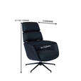 RELAXSESSELSET in Leder Schwarz  - Schwarz, Design, Leder/Metall (73/110/87cm) - Dieter Knoll