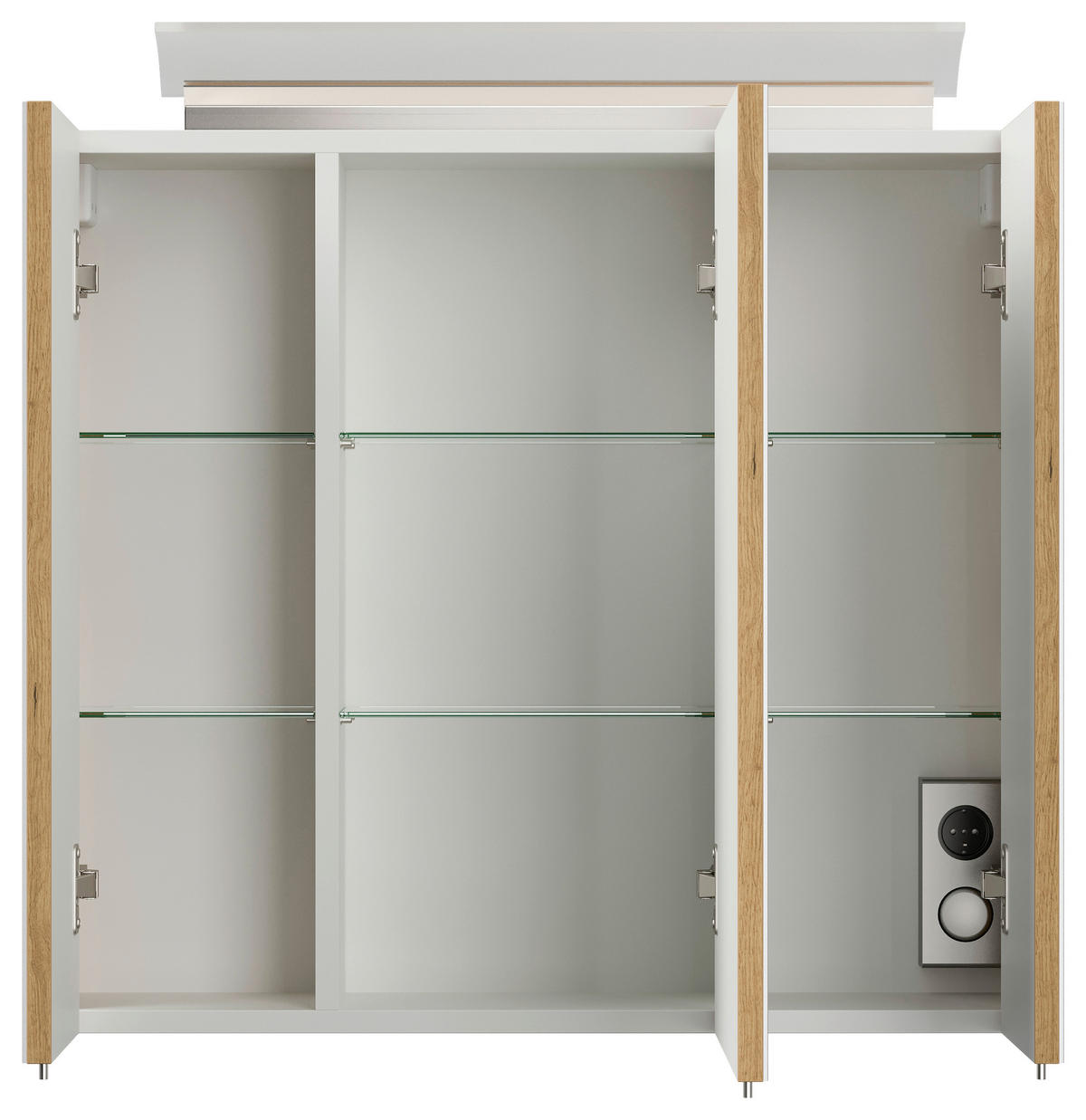 BADEZIMMER 5-teilig  in 70 cm  - Eichefarben/Weiß, Basics, Keramik/Holzwerkstoff (70cm) - MID.YOU