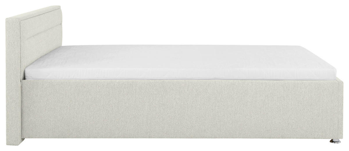 POLSTERBETT Matratze, Lattenrost, Bettkasten 120/200 cm  in Creme  - Creme, MODERN, Holz/Kunststoff (120/200cm) - MID.YOU